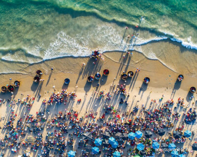 Aerial view of Tam Tien beach Vietnam fine-art print