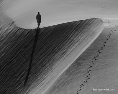 Monk on the sand dune