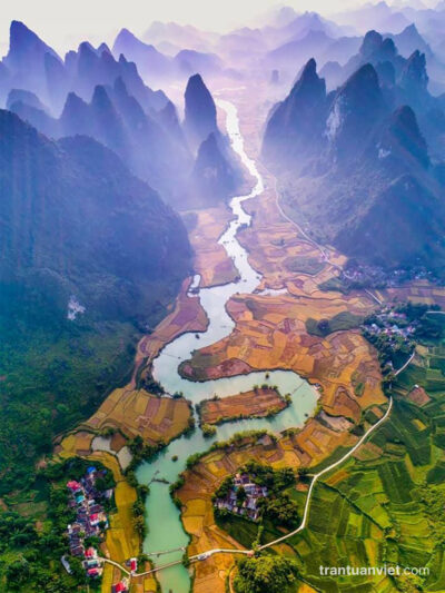 Landscape of Cao Bang, Vietnam photo print
